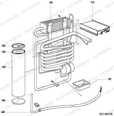 Взрыв-схема холодильника Electrolux RA125LD - Схема узла C20 Cold, User manual E